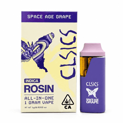 CLSICS Live Rosin All-In-One Cartridge 1g Indica Space Age Grape
