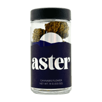 A photograph of Aster Flower 14g Smalls Indica OG Cherry