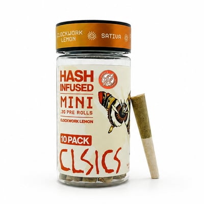 CLSICS Hash Preroll 10pk Sativa Clockwork Lemon