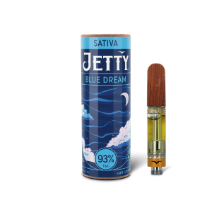 A photograph of Jetty Cartridge High THC 1g Blue Dream