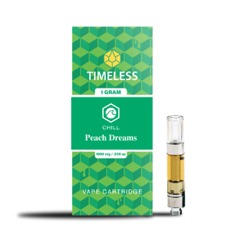 A photograph of Timeless Cartridge (Chill) 1g Peach Dreams
