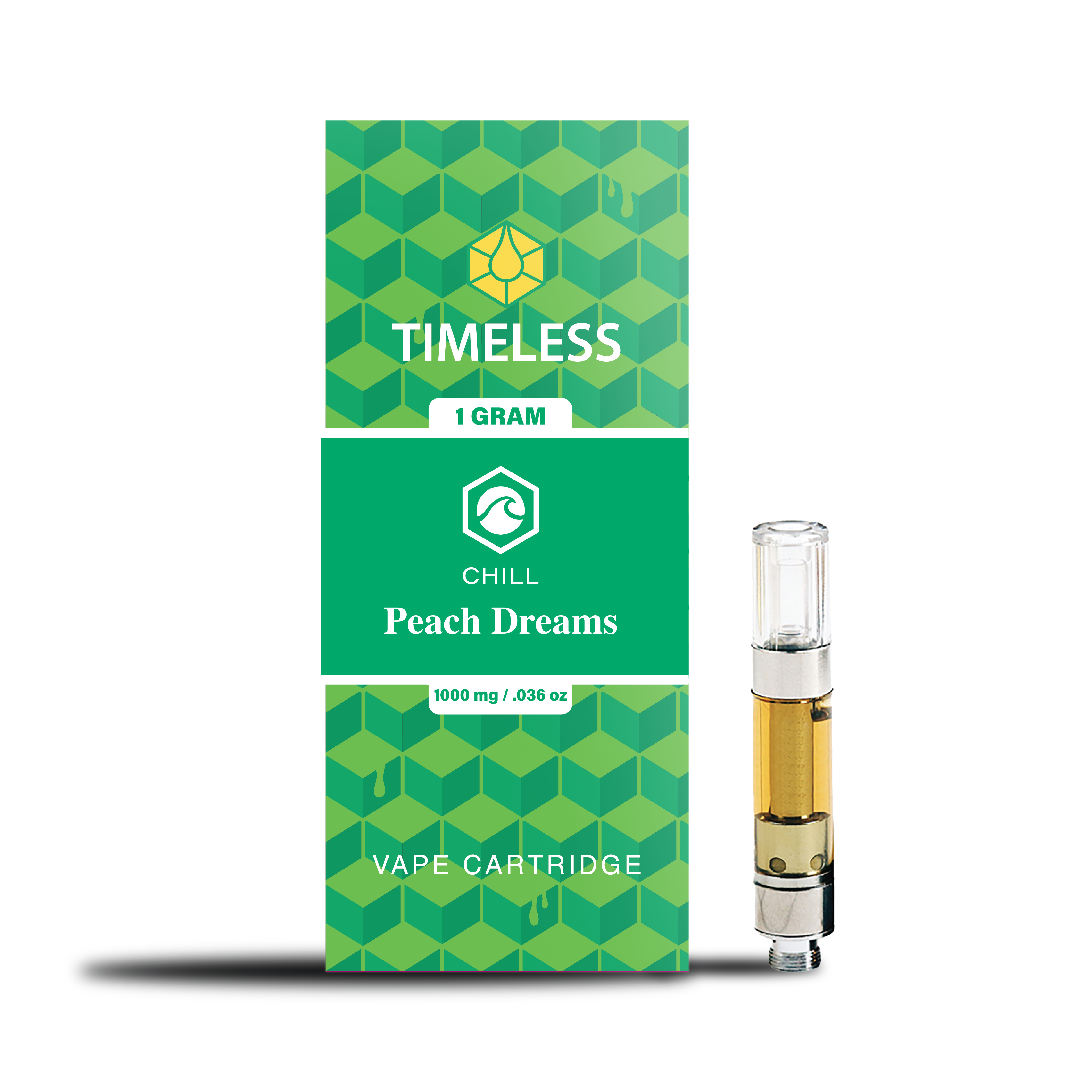 A photograph of Timeless Cartridge (Chill) 1g Peach Dreams