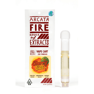 Arcata Fire 100% Cured Resin Cartridge 1g Hybrid Cherry Gas