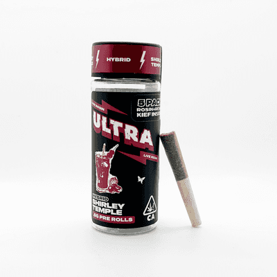 Ultra Live Rosin and Live Resin Preroll 5pk .5g Hybrid Shirley Temple