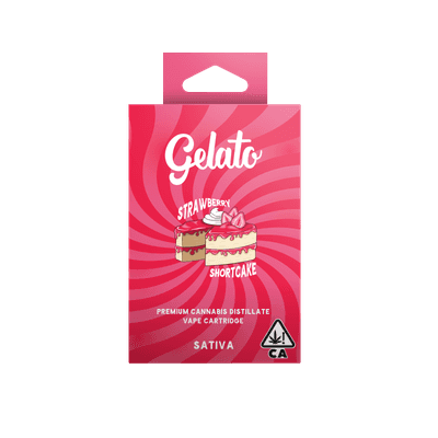 Gelato Flavors Cartridge 1g Sativa Strawberry Shortcake 10pk