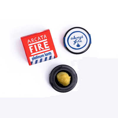 Arcata Fire T1 100% Live Rosin Cold Cure Concentrate 1g Sativa Platinum Lantz