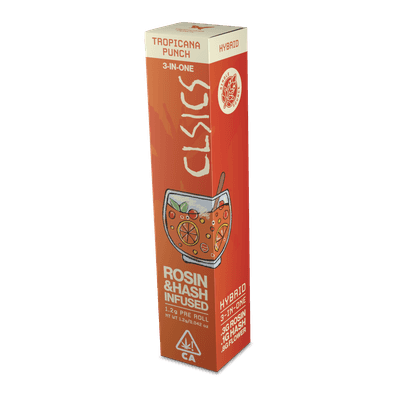 CLSICS Trifecta 1.2g Rosin Hash Preroll Hybrid Tropicana Punch