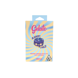 A photograph of Gelato Flavors Cartridge 1g Indica Blueberry Cobbler