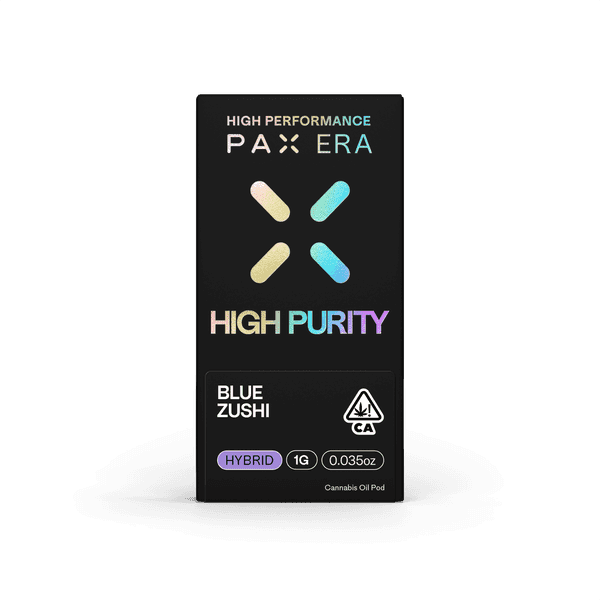 A photograph of PAX High Purity THC Pod 1g Hybrid Blue Zushi