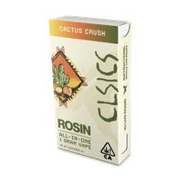 A photograph of CLSICS Live Rosin All-In-One Cartridge 1g Sativa Cactus Crush