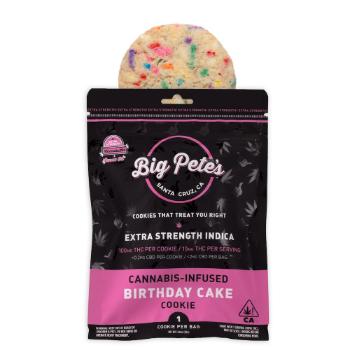 A photograph of Big Pete's Birthday Cake ''Extra Strength'' Indica 100mg