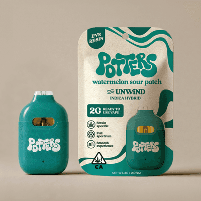 Potters Live Resin All-In-One 2g Watermelon Sour Patch (Med)