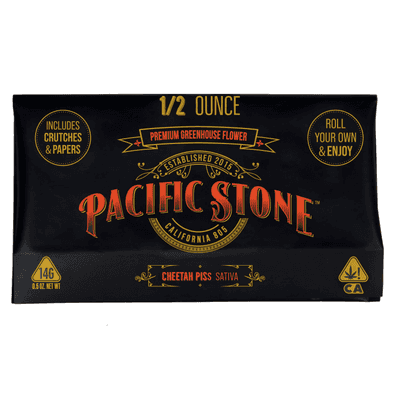 Pacific Stone Roll Your Own Sugar Shake 14.0g Pouch Sativa Cheetah Piss