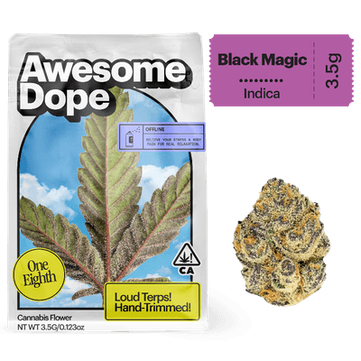 Awesome Dope Flower 3.5g Indica Black Magic 16ct