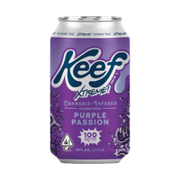 A photograph of Keef 100mg Purple Passion Xtreme Classic Soda 12oz