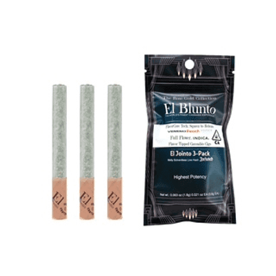 El Blunto FlavorCore Hash Jointo .6g Indica Veneno Peach Frost 3pk 1.8g