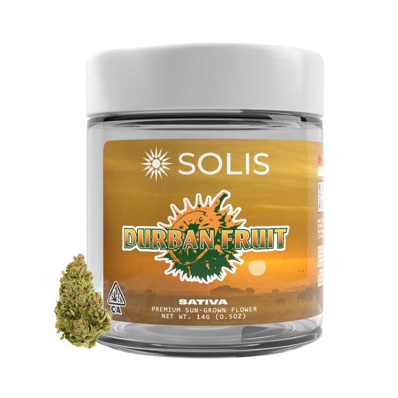 A photograph of Solis Flower 14g Sativa Durban Fruit