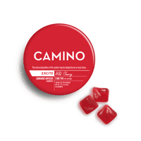 A photograph of Camino Gummies Wild Cherry