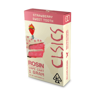 CLSICS Live Rosin Cartridge 1g Hybrid Strawberry Sweet Tooth