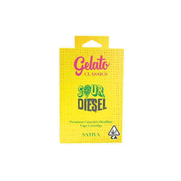 A photograph of Gelato Classics Cartridge 1g Sativa Sour Diesel